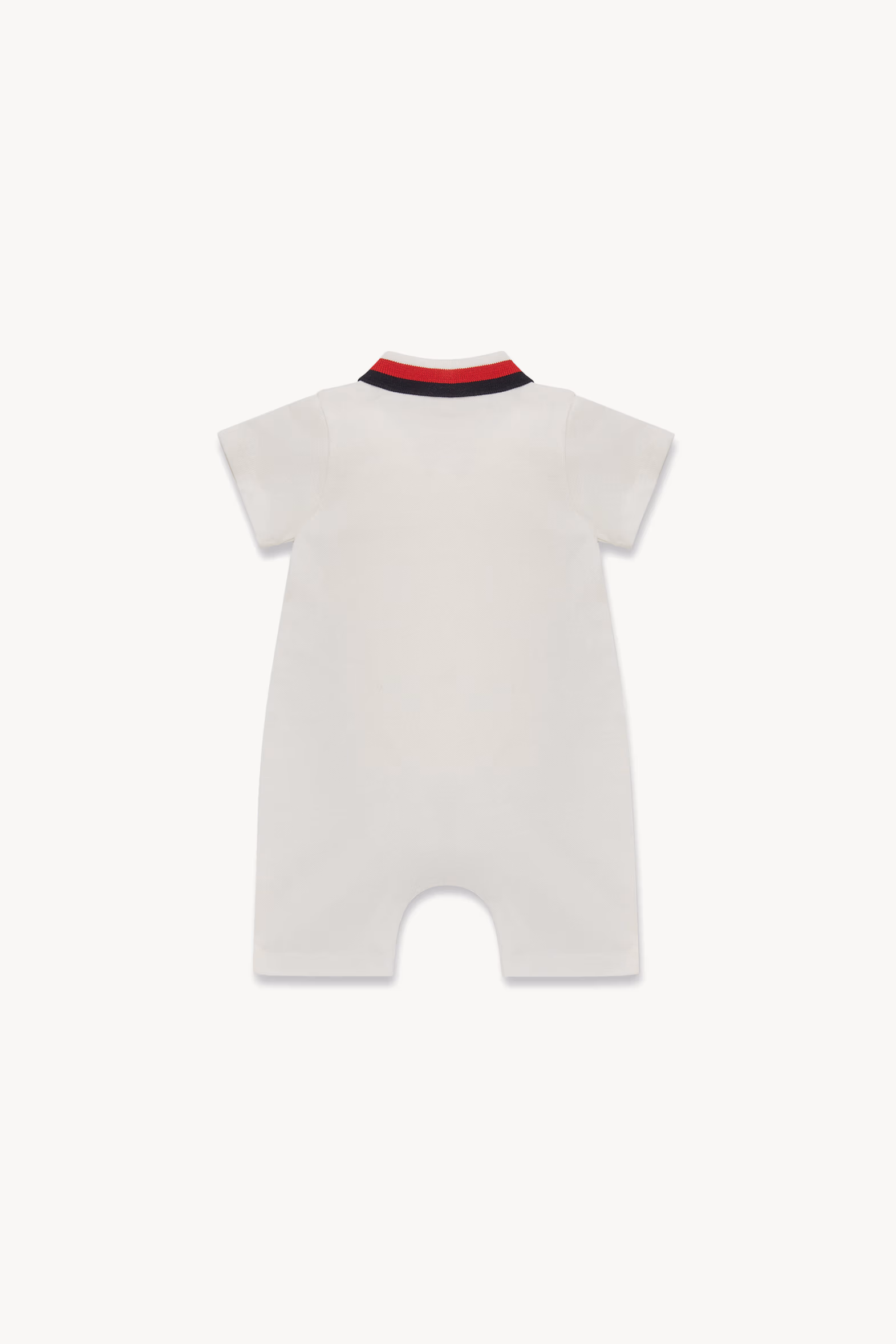 Pelele de algodón con ribete tricolor Niño Blanco Moncler 2